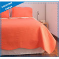 Hellorange Quilt-Set aus massivem Polyester